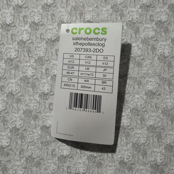 Crocs - Clog Pollex x Salehe Bembury Mens Size 12m (Horchata) - Picture 6 of 8